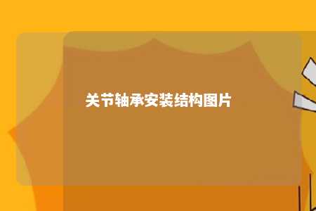 关节轴承安装结构图片 